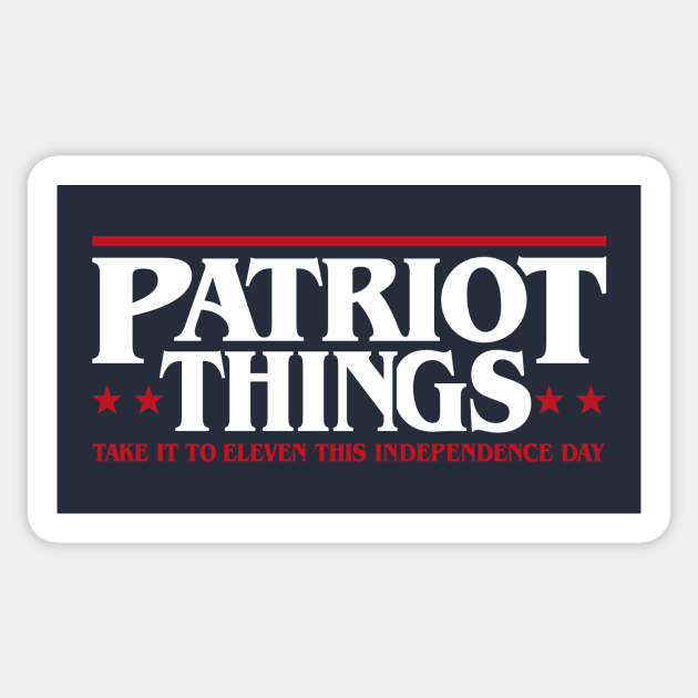 Patriot Things - Upside Down 4th July Sticker by RetroReview